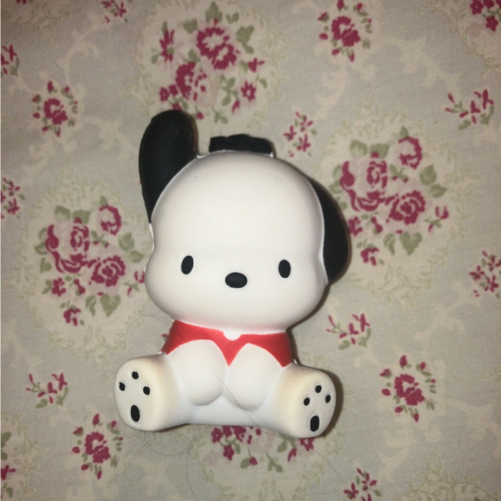 Cute Black and White Dog Figurine